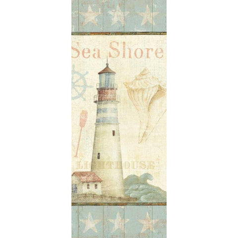 Coastal Shells I White Modern Wood Framed Art Print by Brissonnet, Daphne