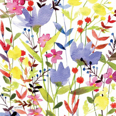 Annes Flowers Crop I White Modern Wood Framed Art Print by Tavoletti, Anne