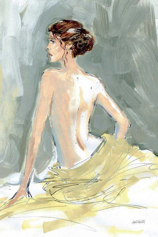 Nude II White Modern Wood Framed Art Print with Double Matting by Tavoletti, Anne