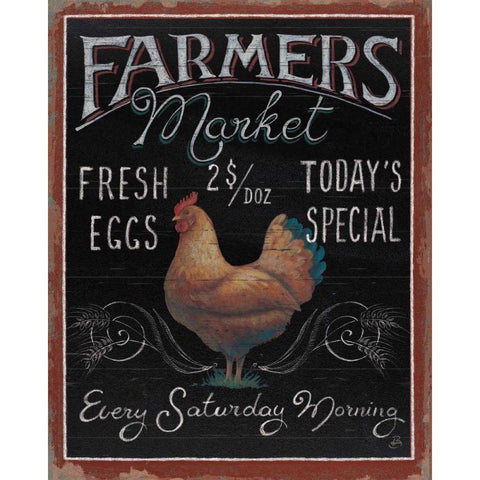 Farmers Market I White Modern Wood Framed Art Print by Brissonnet, Daphne