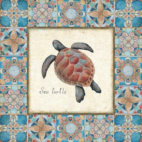 Oceanography Framed II v.2 Black Ornate Wood Framed Art Print with Double Matting by Brissonnet, Daphne