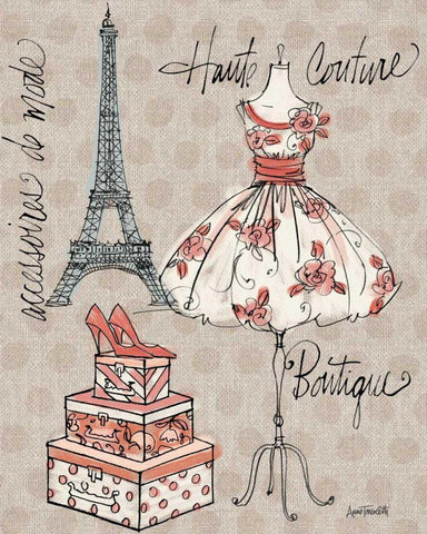 Fashion Week II White Modern Wood Framed Art Print with Double Matting by Tavoletti, Anne