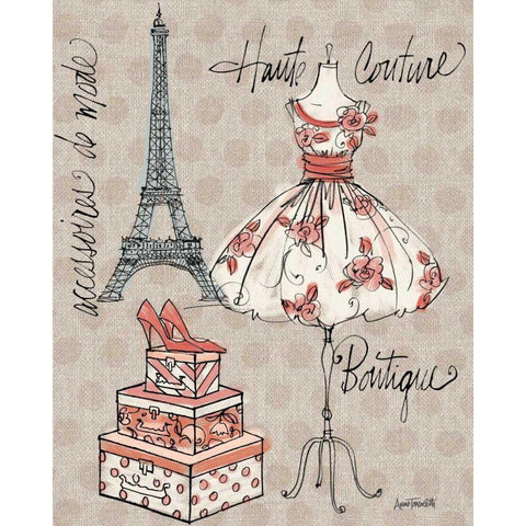 Fashion Week II Black Modern Wood Framed Art Print by Tavoletti, Anne