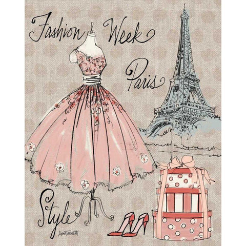 Fashion Week III Gold Ornate Wood Framed Art Print with Double Matting by Tavoletti, Anne