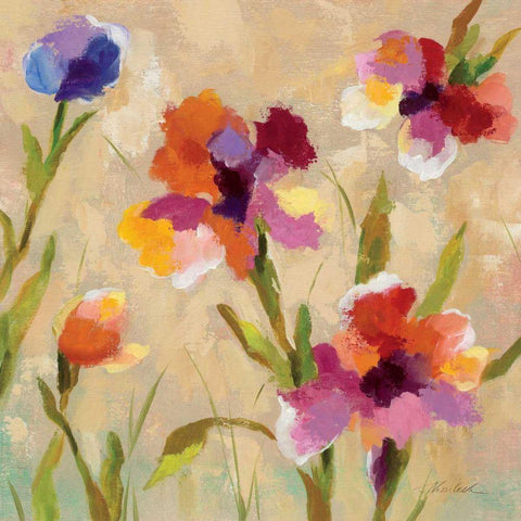 Bold Bright Flowers III Black Ornate Wood Framed Art Print with Double Matting by Vassileva, Silvia