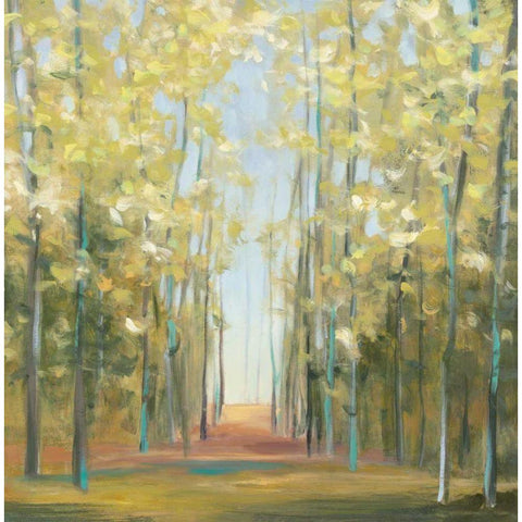 Aspen Grove II Gold Ornate Wood Framed Art Print with Double Matting by Purinton, Julia