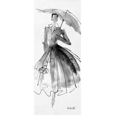 Fashion Sketchbook VI Black Modern Wood Framed Art Print with Double Matting by Tavoletti, Anne