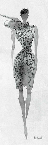 Fashion Sketchbook VIII Black Ornate Wood Framed Art Print with Double Matting by Tavoletti, Anne