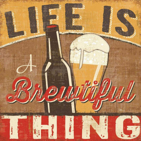 Craft Brew II Gold Ornate Wood Framed Art Print with Double Matting by Pela Studio
