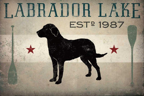 Labrador Lake White Modern Wood Framed Art Print with Double Matting by Fowler, Ryan