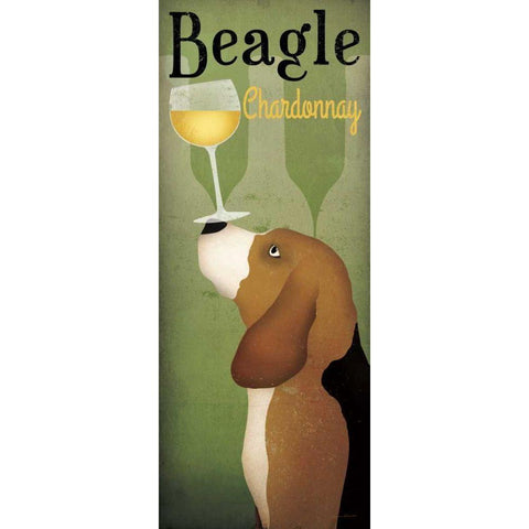 Beagle Winery Chardonnay White Modern Wood Framed Art Print by Fowler, Ryan