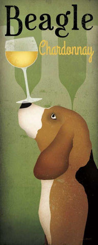 Beagle Winery Chardonnay White Modern Wood Framed Art Print with Double Matting by Fowler, Ryan