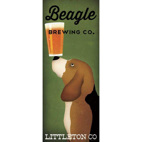 Beagle Brewing Co - Littleton Co Black Modern Wood Framed Art Print by Fowler, Ryan