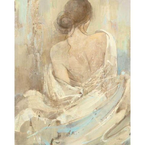 Abstract Figure Study I White Modern Wood Framed Art Print by Hristova, Albena