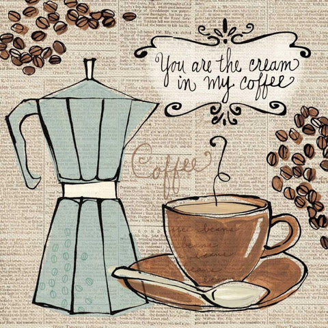 Fresh Roast I White Modern Wood Framed Art Print with Double Matting by Tavoletti, Anne