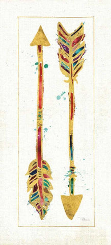 Beautiful Arrows I Black Ornate Wood Framed Art Print with Double Matting by Pela Studio