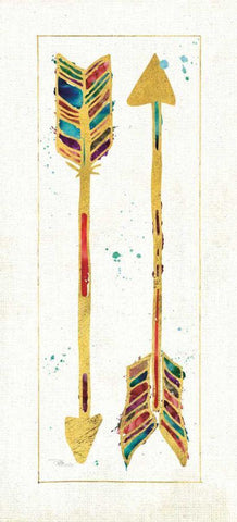 Beautiful Arrows II White Modern Wood Framed Art Print with Double Matting by Pela Studio
