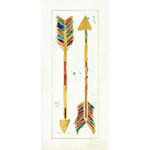 Beautiful Arrows II Gold Ornate Wood Framed Art Print with Double Matting by Pela Studio