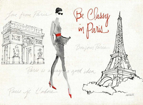 Red Flair VII White Modern Wood Framed Art Print with Double Matting by Tavoletti, Anne