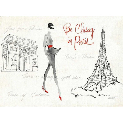 Red Flair VII White Modern Wood Framed Art Print by Tavoletti, Anne