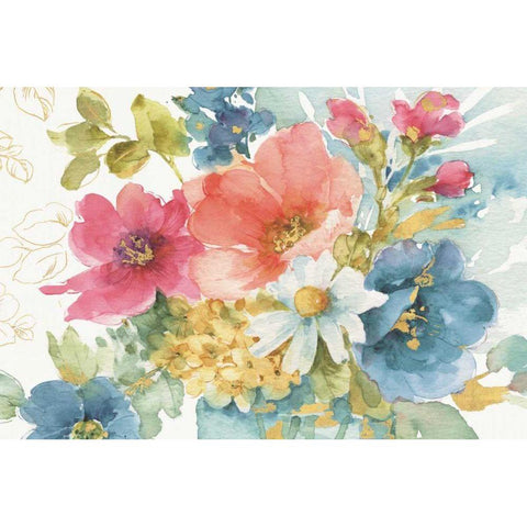 My Garden Bouquet I Black Modern Wood Framed Art Print with Double Matting by Audit, Lisa