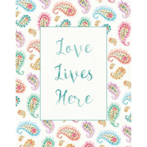 Rainbow Seeds Love Lives White Modern Wood Framed Art Print by Audit, Lisa