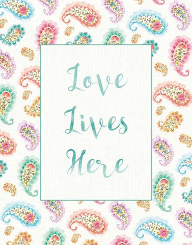 Rainbow Seeds Love Lives White Modern Wood Framed Art Print with Double Matting by Audit, Lisa