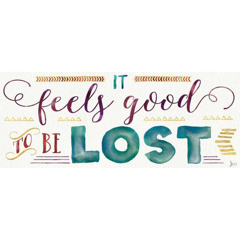 Lost in Words III Gold Ornate Wood Framed Art Print with Double Matting by Aiken, Jess