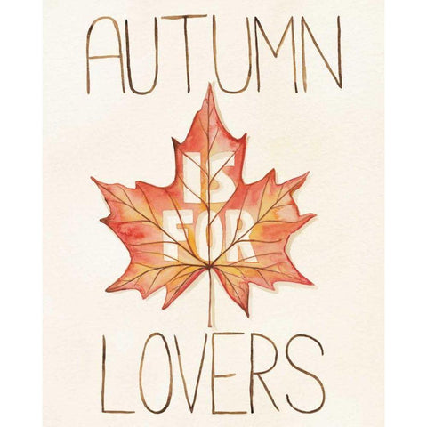 Autumn Love II v.2 Gold Ornate Wood Framed Art Print with Double Matting by DeNeige, Elyse