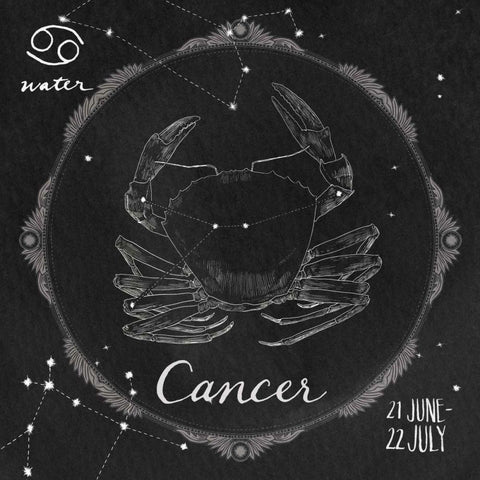 Night Sky Cancer Black Modern Wood Framed Art Print by Miller, Sara Zieve