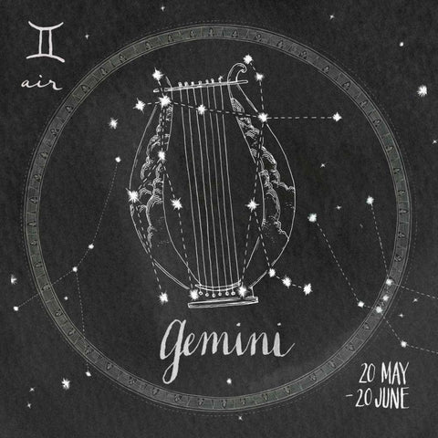 Night Sky Gemini Black Ornate Wood Framed Art Print with Double Matting by Miller, Sara Zieve