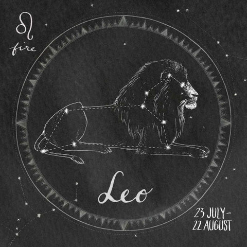 Night Sky Leo Black Ornate Wood Framed Art Print with Double Matting by Miller, Sara Zieve