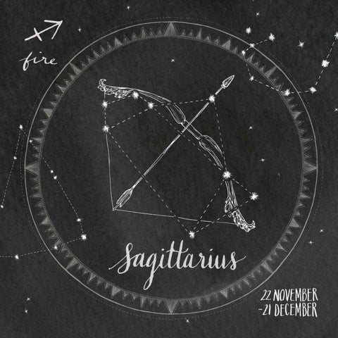 Night Sky Sagittarius Black Modern Wood Framed Art Print by Miller, Sara Zieve