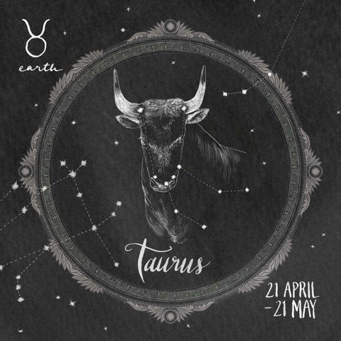 Night Sky Taurus Black Modern Wood Framed Art Print with Double Matting by Miller, Sara Zieve