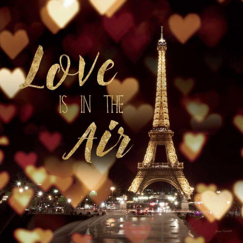 Love is in the Air Gold Ornate Wood Framed Art Print with Double Matting by Marshall, Laura