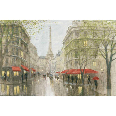 Impression of Paris Gold Ornate Wood Framed Art Print with Double Matting by Sullivan, Myles
