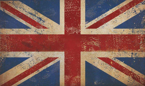 Union Jack White Modern Wood Framed Art Print with Double Matting by Fowler, Ryan