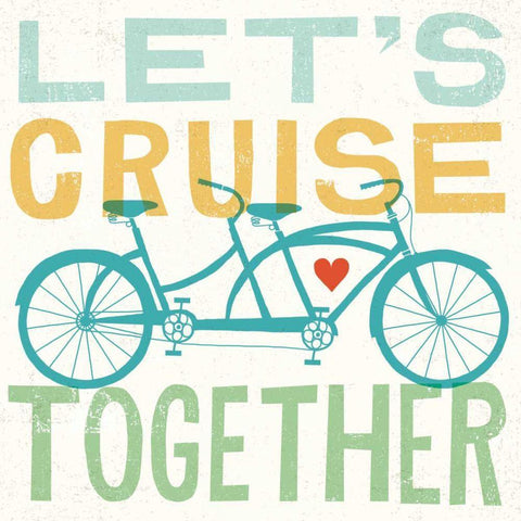 Lets Cruise Together I Black Ornate Wood Framed Art Print with Double Matting by Mullan, Michael