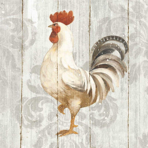 Farm Friend IV on Barn Board Black Ornate Wood Framed Art Print with Double Matting by Hristova, Albena