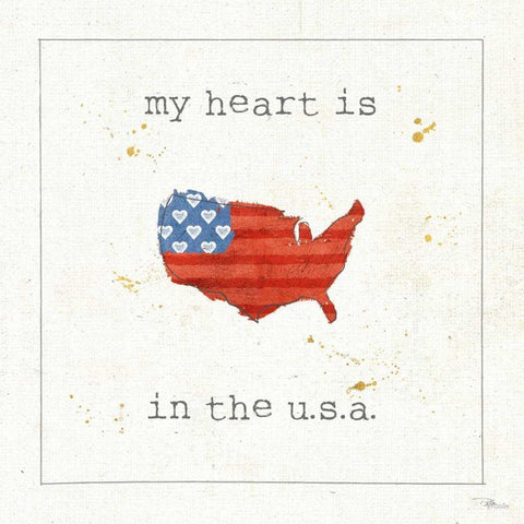 USA Cuties II Gold Ornate Wood Framed Art Print with Double Matting by Pela Studio