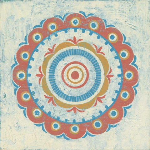Lakai Circle II Black Modern Wood Framed Art Print with Double Matting by Lovell, Kathrine