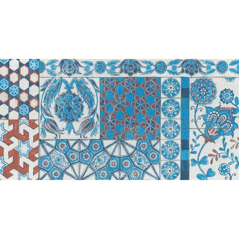 Turkish Tiles Black Modern Wood Framed Art Print by Lovell, Kathrine