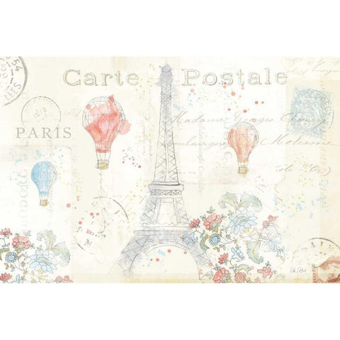 Lighthearted in Paris I Black Modern Wood Framed Art Print with Double Matting by Pertiet, Katie