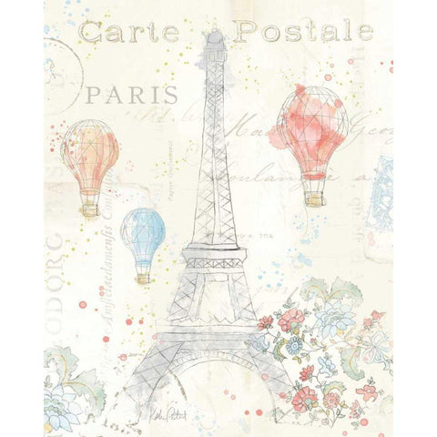 Lighthearted in Paris II Gold Ornate Wood Framed Art Print with Double Matting by Pertiet, Katie