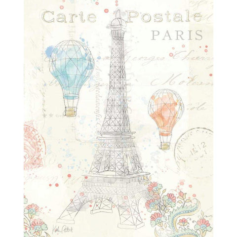 Lighthearted in Paris III Black Modern Wood Framed Art Print with Double Matting by Pertiet, Katie