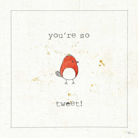 Lil Tweeties I Gold Ornate Wood Framed Art Print with Double Matting by Pela Studio