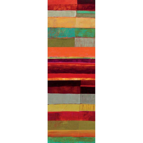 Fields of Color II Gold Ornate Wood Framed Art Print with Double Matting by Davies, Jane