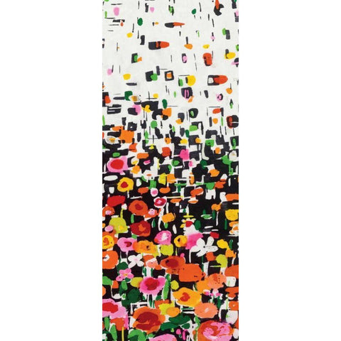 Flower Shower III Black Modern Wood Framed Art Print by Wild Apple Portfolio
