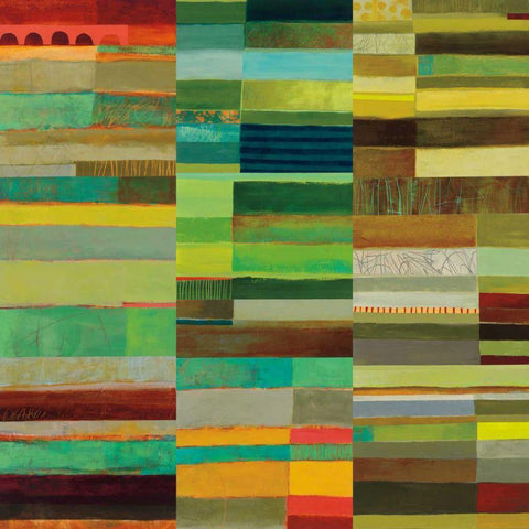 Fields of Color X White Modern Wood Framed Art Print with Double Matting by Davies, Jane
