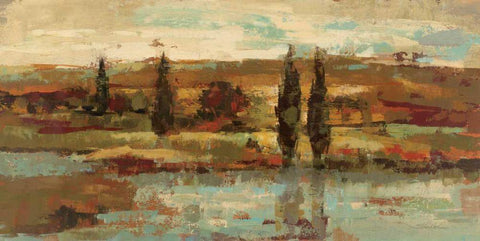 Hot Day by the River Black Ornate Wood Framed Art Print with Double Matting by Vassileva, Silvia